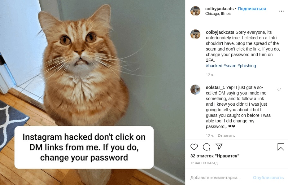 Scam in Instagram