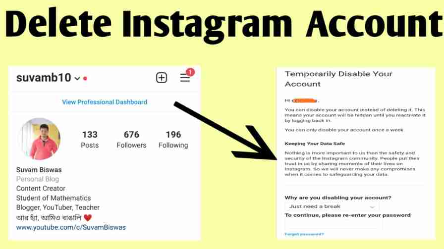 How to delete an Instagram account