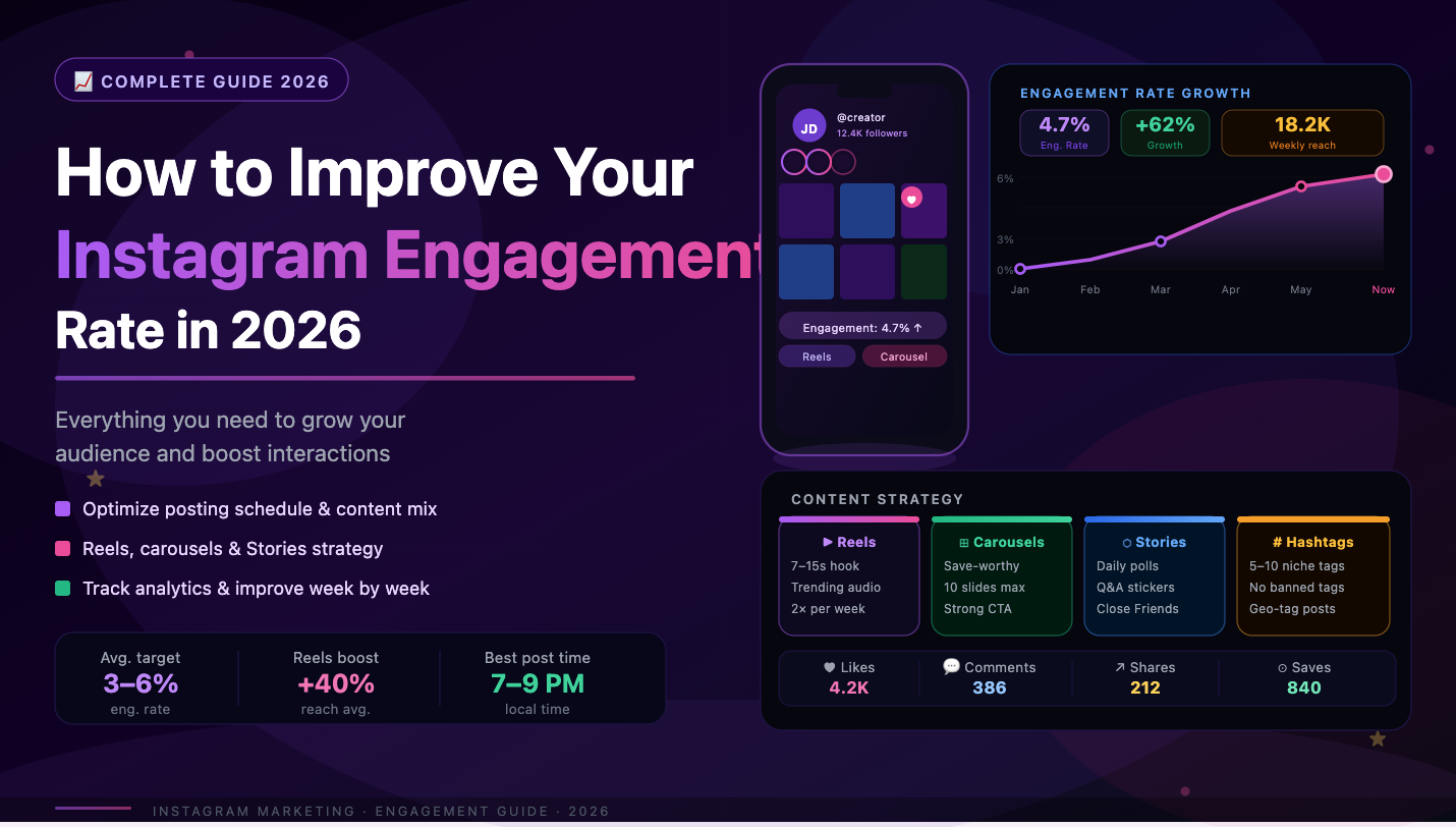 How to Improve Your Instagram Engagement Rate in 2026: A Complete Guide